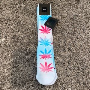 Huf tiedye leaves plantlife socks